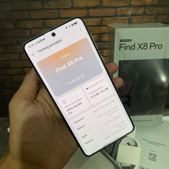 OPPO find x8 pro 16gbs RAM 512 internos
