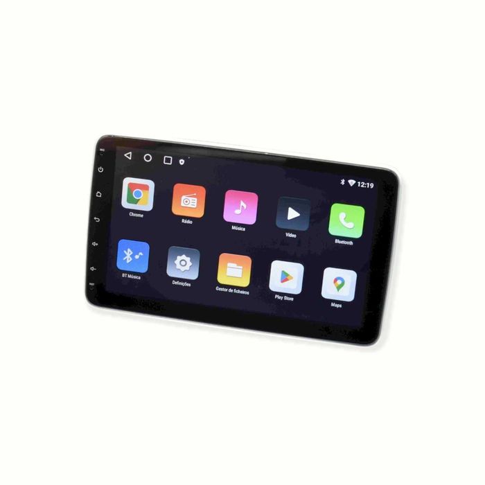 Rádio 1 DIN Android Ecrã 10" Ajustável – GPS Wi-Fi Bluetooth CarPlay