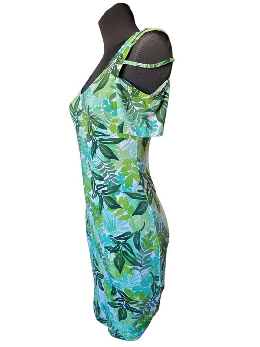 Zielona sukienka w liście 34,XS BonPrix BPC