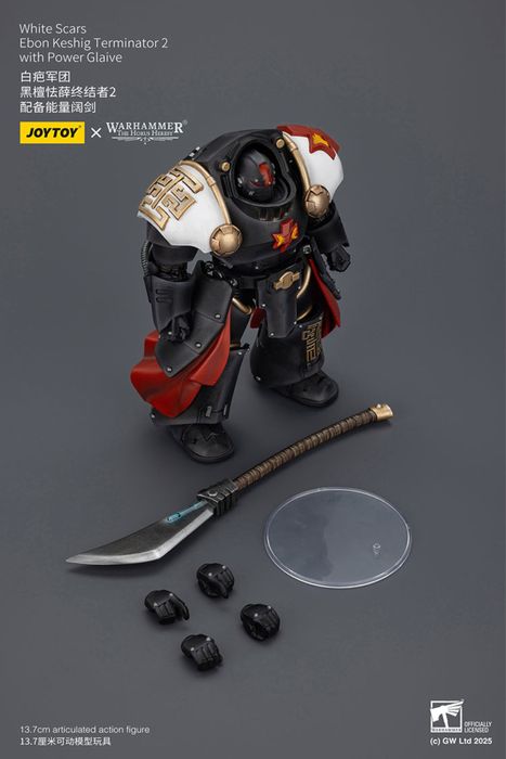 Фігурка warhammer40k JoyToy White Scars Ebon Keshig Terminator 2 with Power Glaive 1/18
