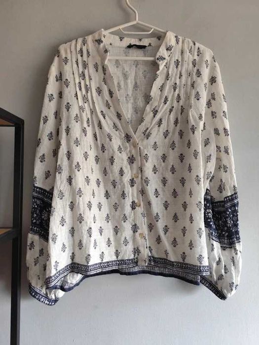 Piękna bluzka na guziki Boho hippie zara