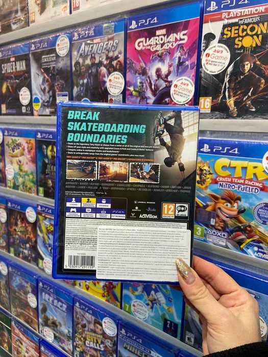 Tony Hawk's Pro Skater 1+2 Sur PS4 - Neuf Sous Blister, Version PAL Française, Activité Garantie