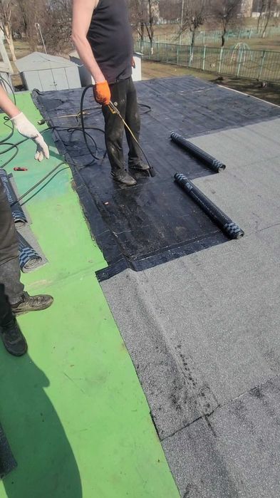 Кровельные работы Еврорубероидом с гарантией под ключ. Ремонт крыши.