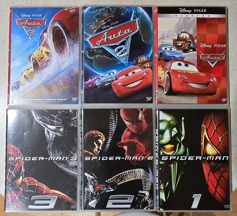 Spider-Man, Auta, Smerfy, Samoloty, Dzwonnik z Norte Dame - filmy DVD