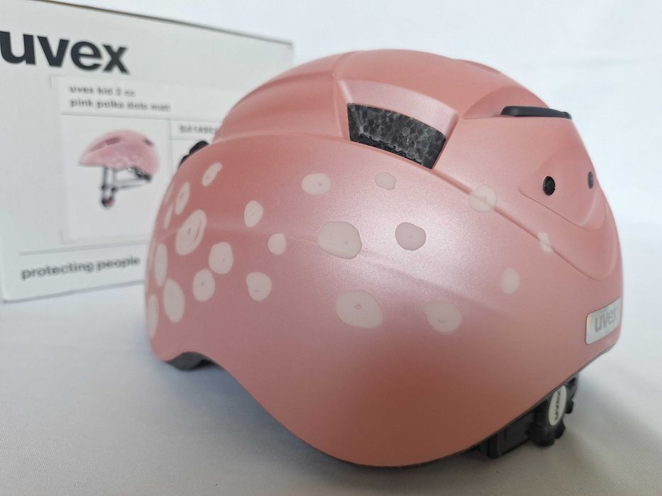 Kask rowerowy dziecięcy Uvex Kid 2 CC Pink Polka Dots XS/S 46-52cm