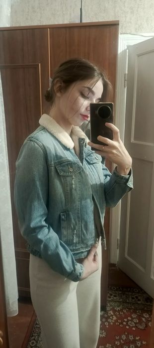 Джинсовий теплий жакет