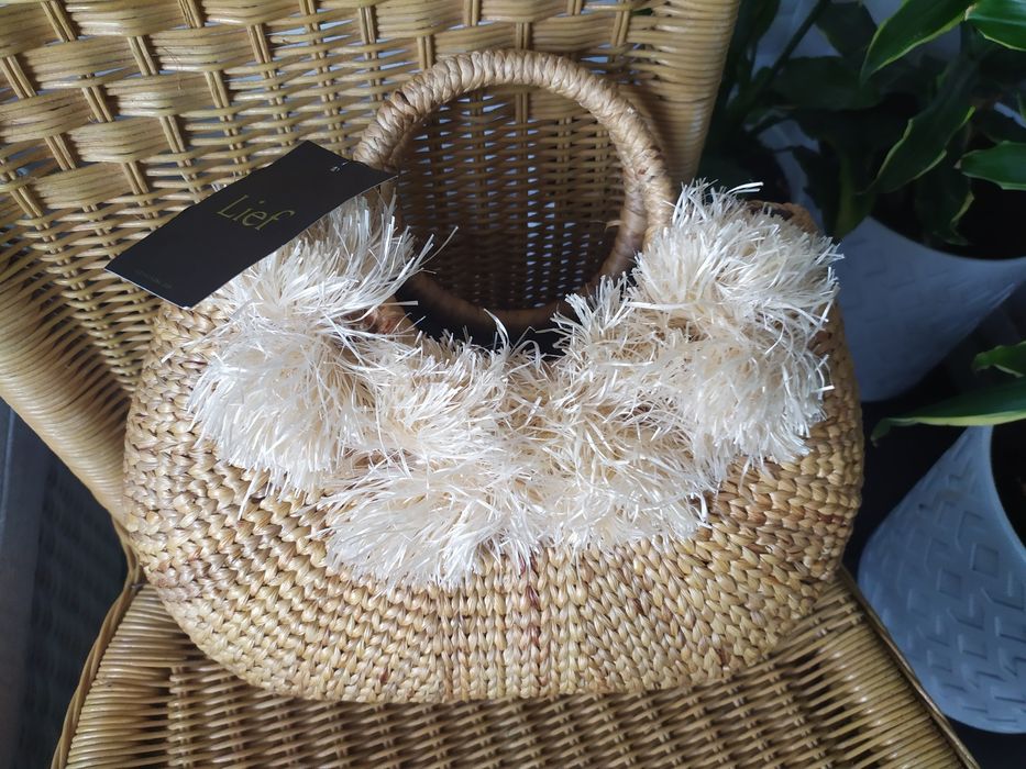 Koszyk Boho naturalny trawa kuferek lief