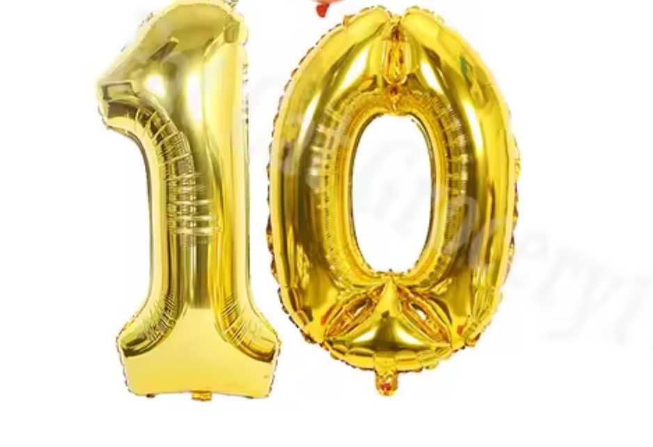 Balões aniversário 10 anos - NOVO