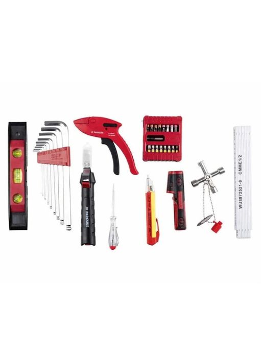Mala ferramentas eletricista profissional 82 peças parkside performanc