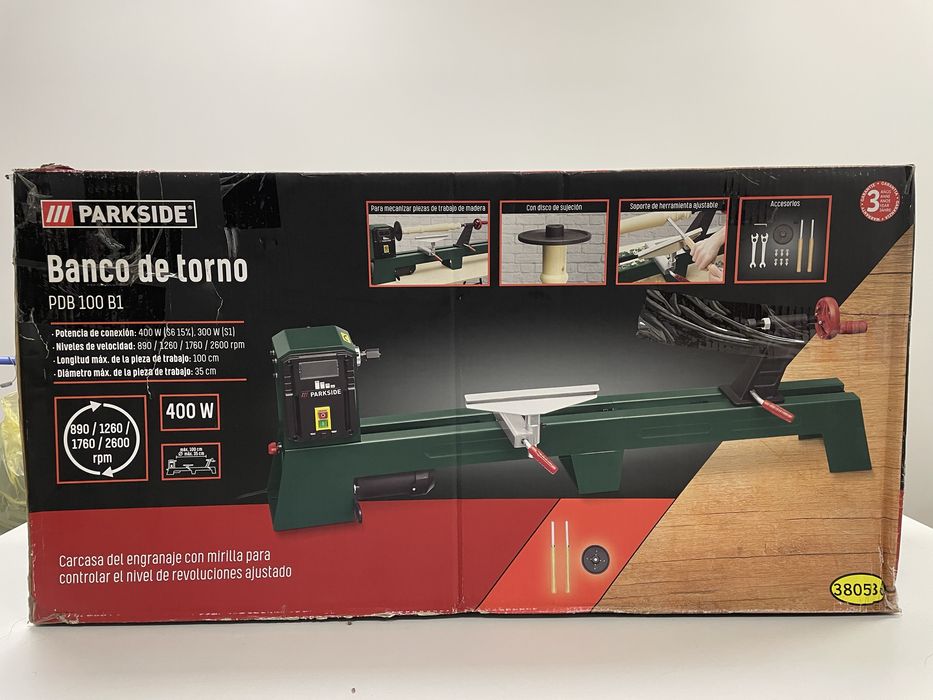 Токарный станок по дереву для заготовок (до 100см/Ø35см)400Вт PARKSIDE