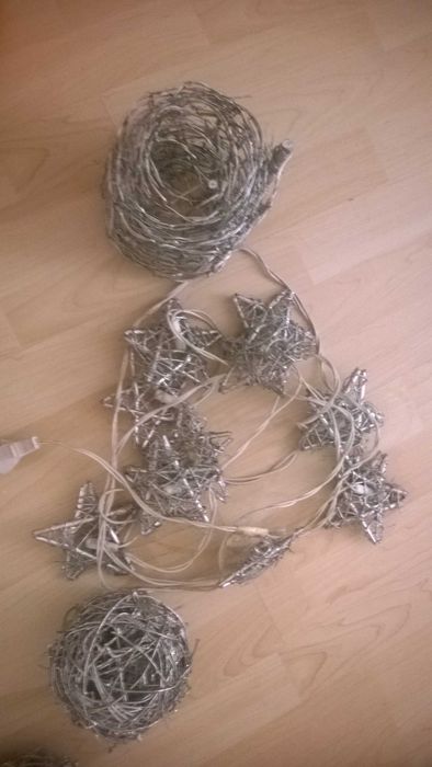 Conjunto de Decoração de Natal prateada