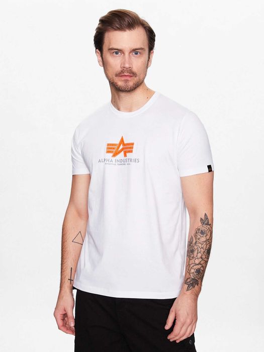 Alpha Industries T-shirt Basic Rubber (100501RB) biała