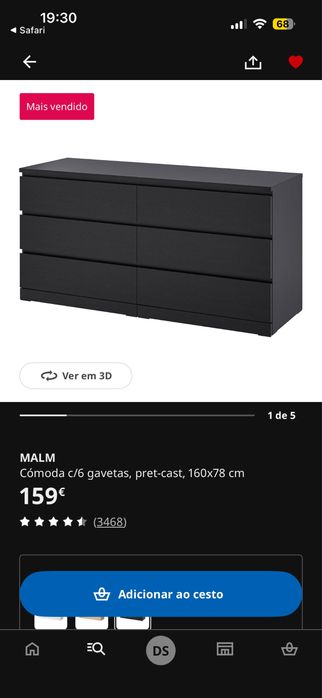 Vendo comoda malm ikea
