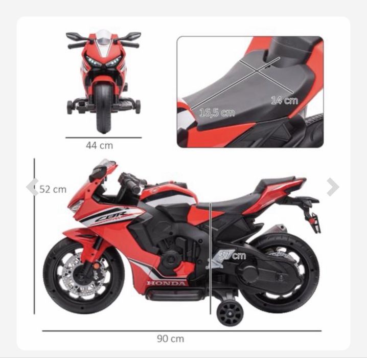 Mota Elétrica Honda CBR1000RR Criança