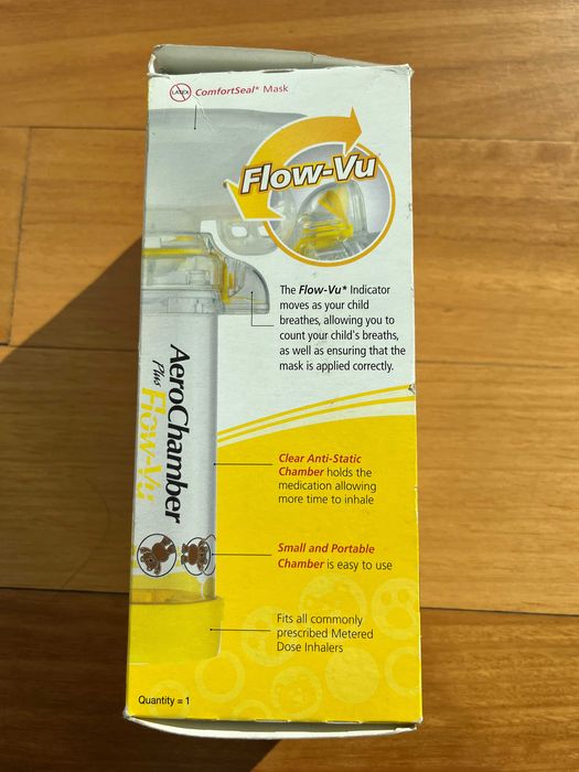 Aerochamber Plus Flow-Vu Máscara Média 1 a 5 anos
