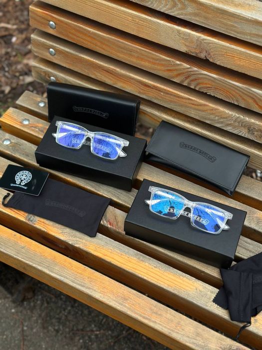 Окуляри Chrome Hearts чорні чоловічі прозорі очки Хром Хартс мужские