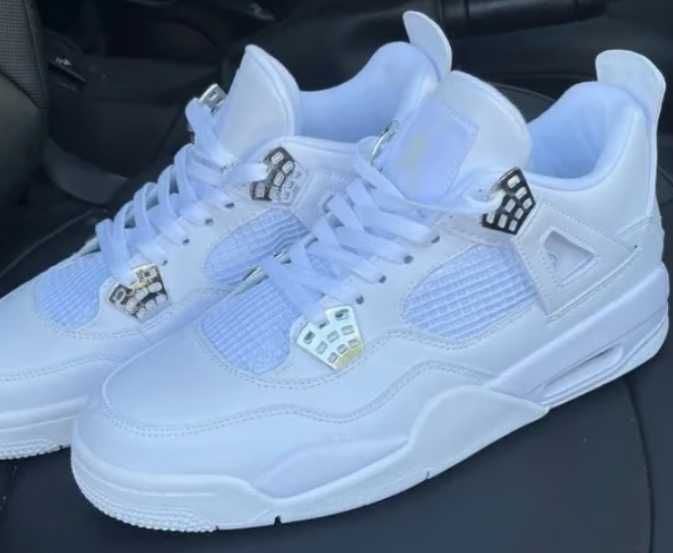 Buty do koszykówki AJ4 w kolorze białym, rozmiar 40