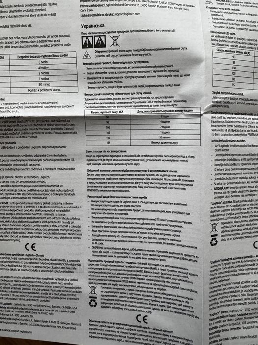 Навушники logitech H570e з мікрофоном були у використанні 1 раз
