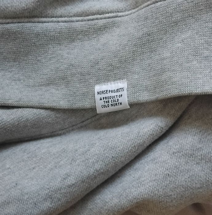 Norse Projects світшот, толстовка, розмір L, (Grey) (світло-сірий колір)