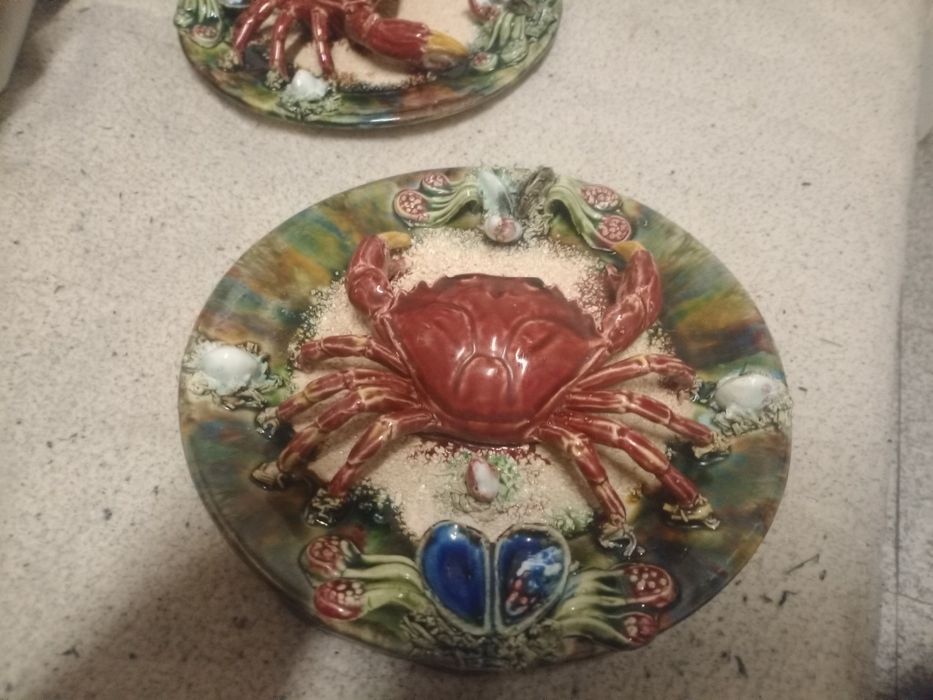 Dois pratos faiança portuguesa