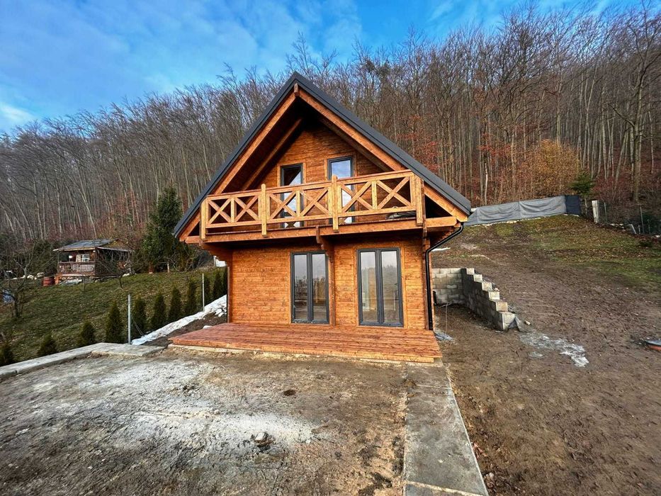 Drewniany domek letniskowy Karolina 61 + 19 m2 wersja CAŁOROCZNA