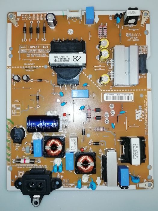 Fonte de alimentação LG lgp43t-18u1 eax 6 7 8 6 5 1 0 1