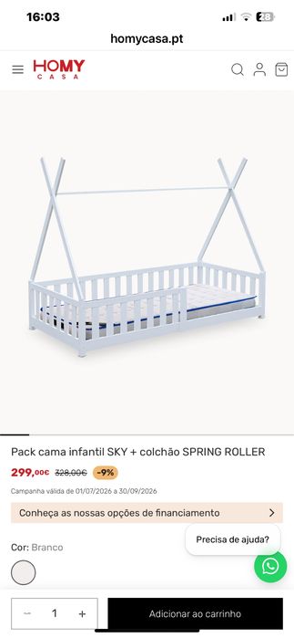 Cama infantil + colchao