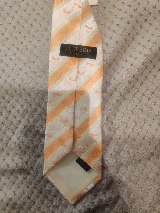 Krawat męski morelowy