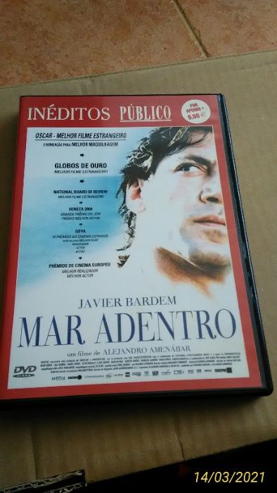 DVD Mar Adentro Filme Alejandro Amenábar Javier Bardem LEGENDAS PORTUG