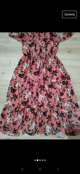 Sukienka w kwiaty MIDI Mohito 36/38