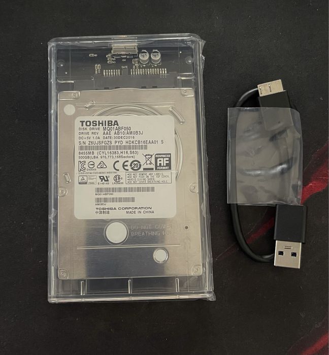 Зовнішній жорсткий диск 500GB, USB 3.0 to SATA III 350 грн. Зовнішні