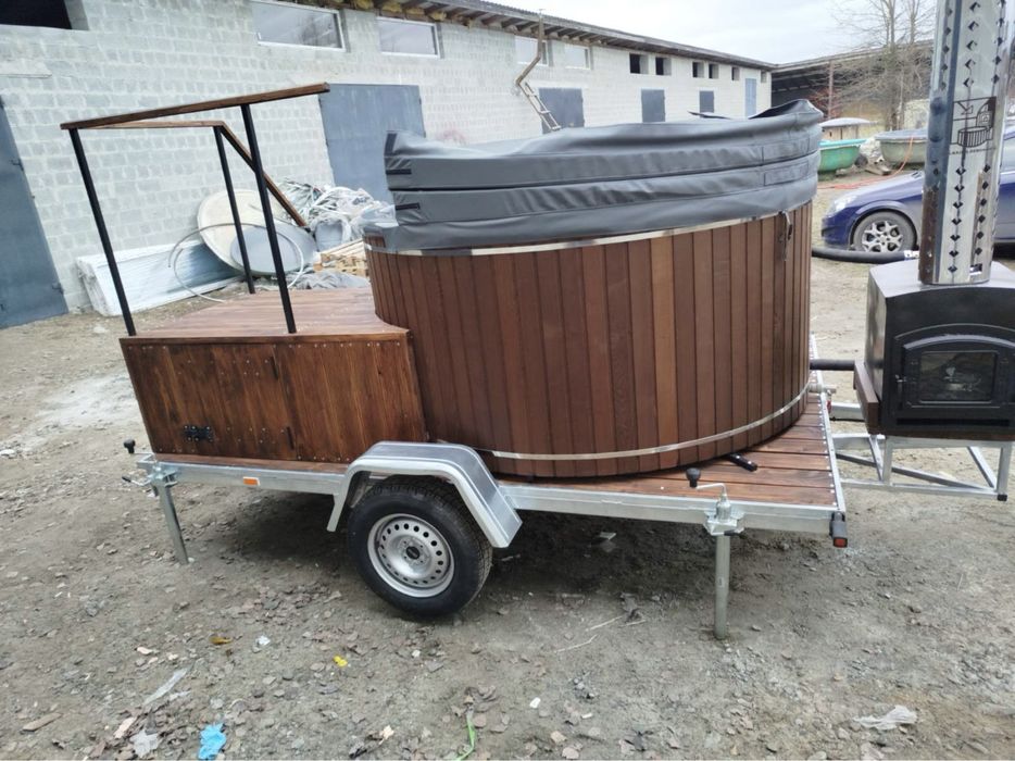 Чан на колесах! Чан на дровах! Мобільна купіль! Перевізний чан!