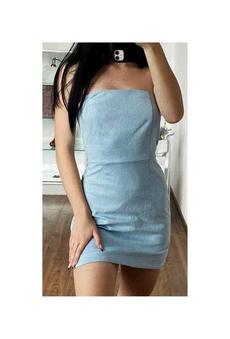 Замшевое мини платье