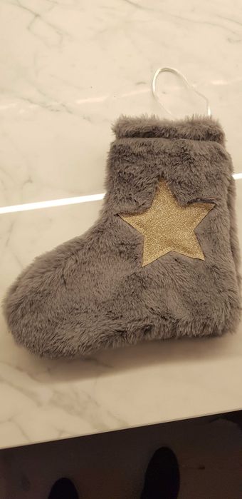 Skarpeta Świętego Mikołaja. Dekoracja świąteczna.