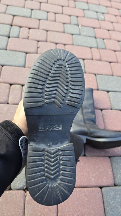 Buty męskie czarne kozaki, również na motocykl