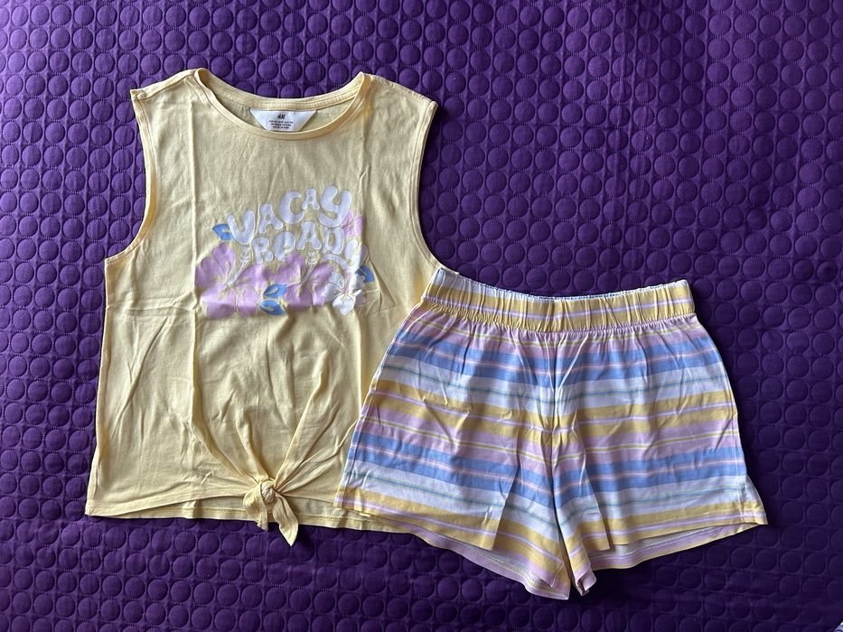 Zestaw bawełniany na lato 140 cm