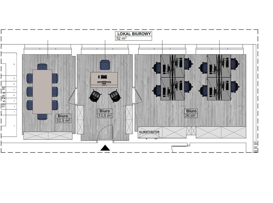 Biuro 52 m² Modern Office Bydgoszcz | Zbudujemy je pod Twoje potrzeby!
