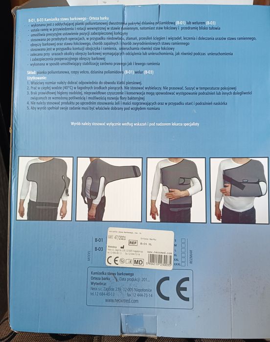 Orteza barku kamizelka stawu barkowego B-01