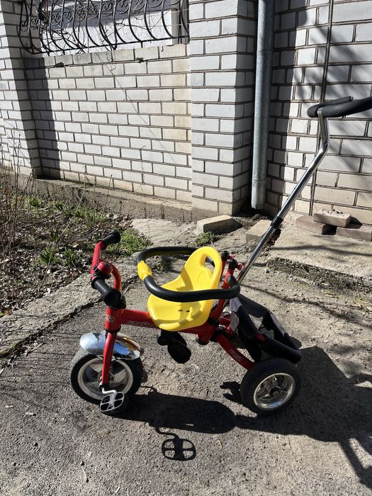 Дитячий велосипед з ручкою