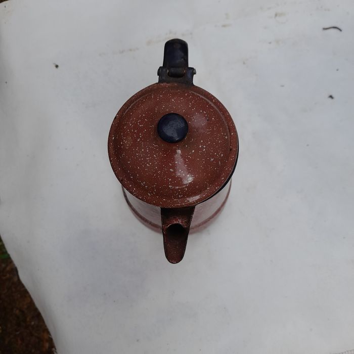 Vintage cafeteira esmalte anos 40