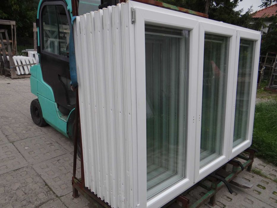 Okno PCV 206,5x142,5 Białe Trzyskrzydłowe R+RU+R | FHU Banasik Szadek