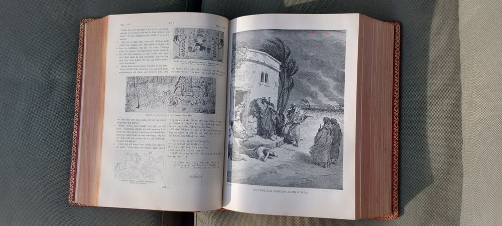 1949 r. Szwedzka Biblia w skórzanej oprawie