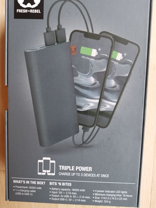 nowy PowerBank Fresh 'n Rebel 18 000mAh