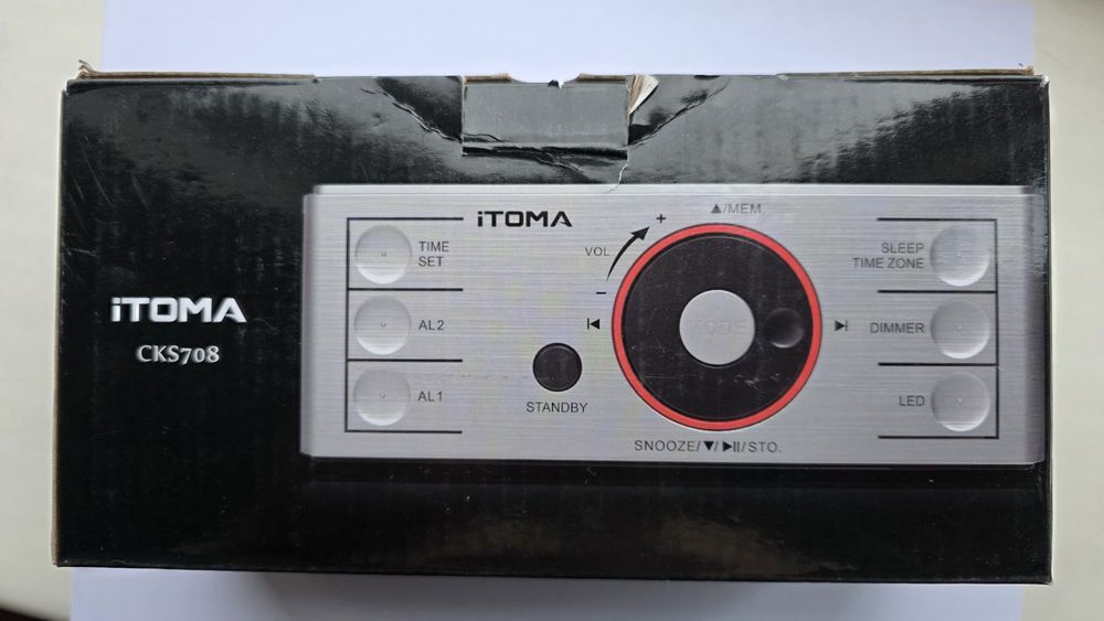Електронний годинник-будильник з радіо itoma cks708