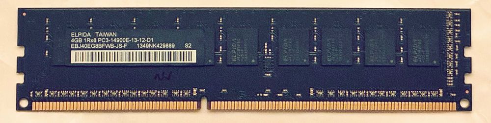 4GB RAM DDR3 ECC Unbuffered 1866MHz (PC3-14900E)