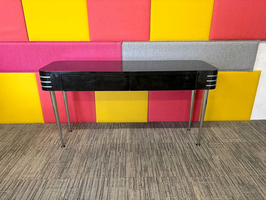 Konsola stolik konsolowy toaletka 145x45 czarna połysk zobacz!