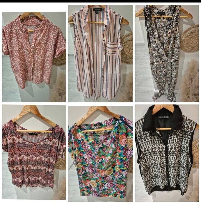 Mega paka ubrań damskich L 40 sukienki koszule kombinezony spodnie