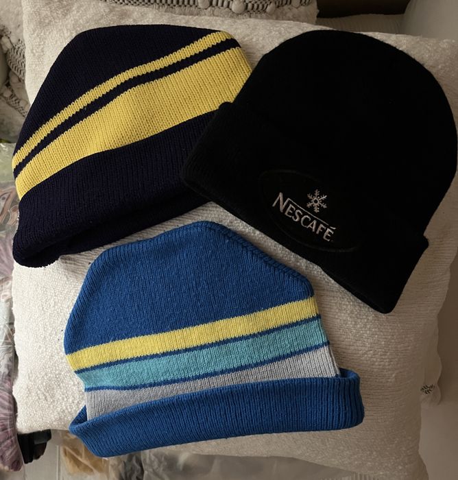Lote 3 gorros de lã