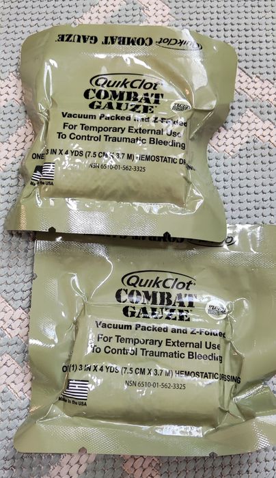 Бинт гемостатичний, протиопікові пов'язки