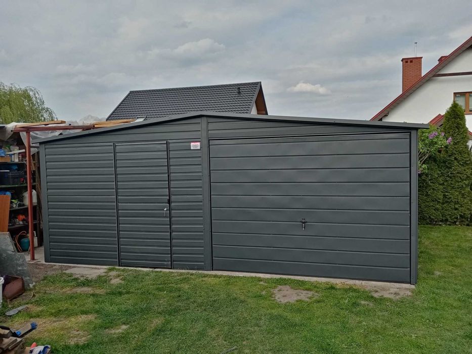 Garaż blaszany blaszak dwustanowiskowy 6x6 kolory PRODUCENT (119)